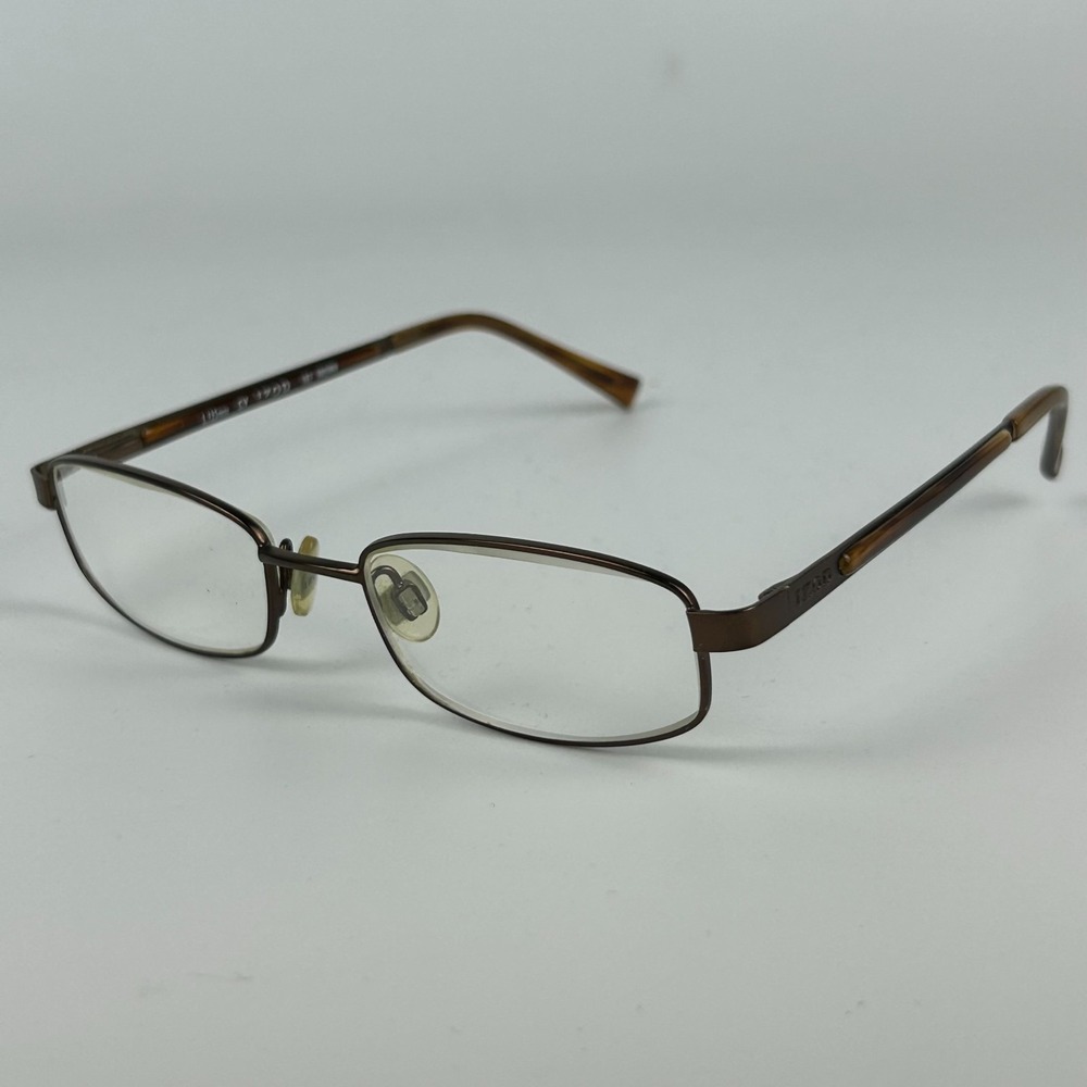 Izod 387‎ Unisex Adults Eyeglasses Frame Brown Rectangle Full Rim 49-18-135 mm